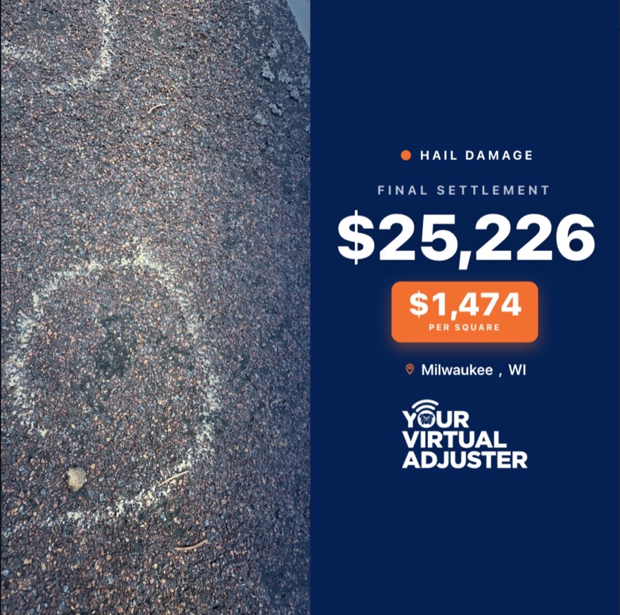 YVA claim result graphic showing a $25,226 final settlement in Milwaukee, Wisconsin