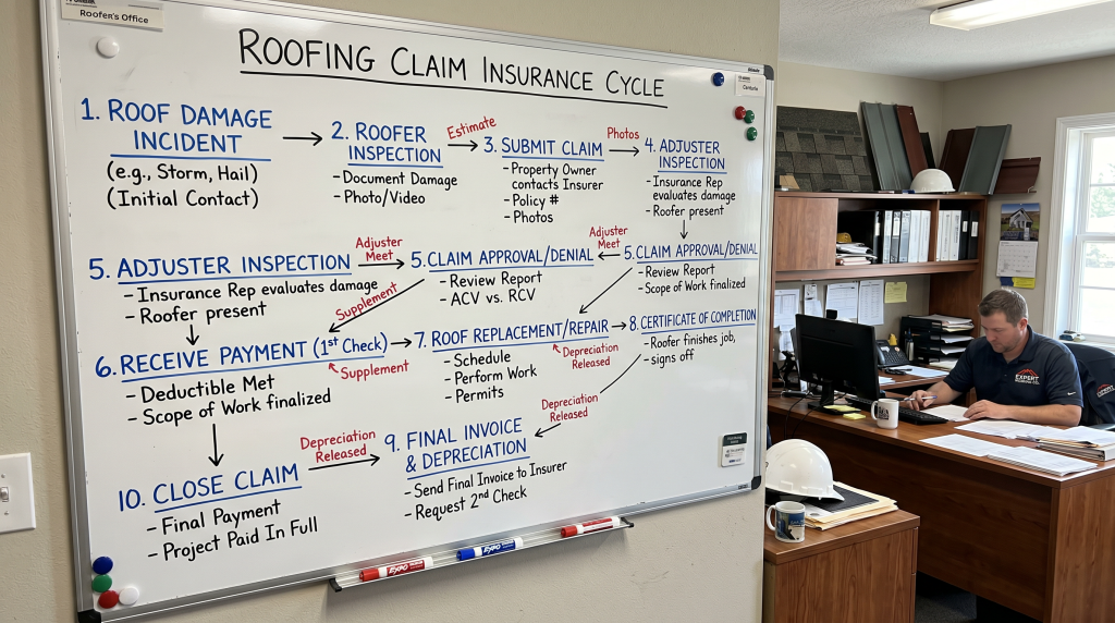 What Is Claims Cycle Time in Storm Restoration Roofing? Definition, Benchmarks, and What Moves It